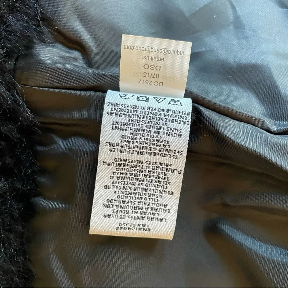 DKNY Vintage Faux Fur Jacket Kids Size XL (Fits Women’s Size Small/Medium)